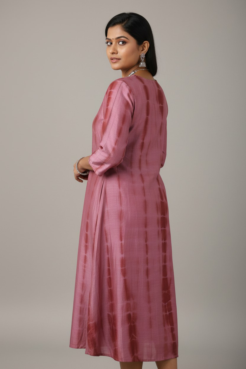 Mirror Worked Rayon Kurthi