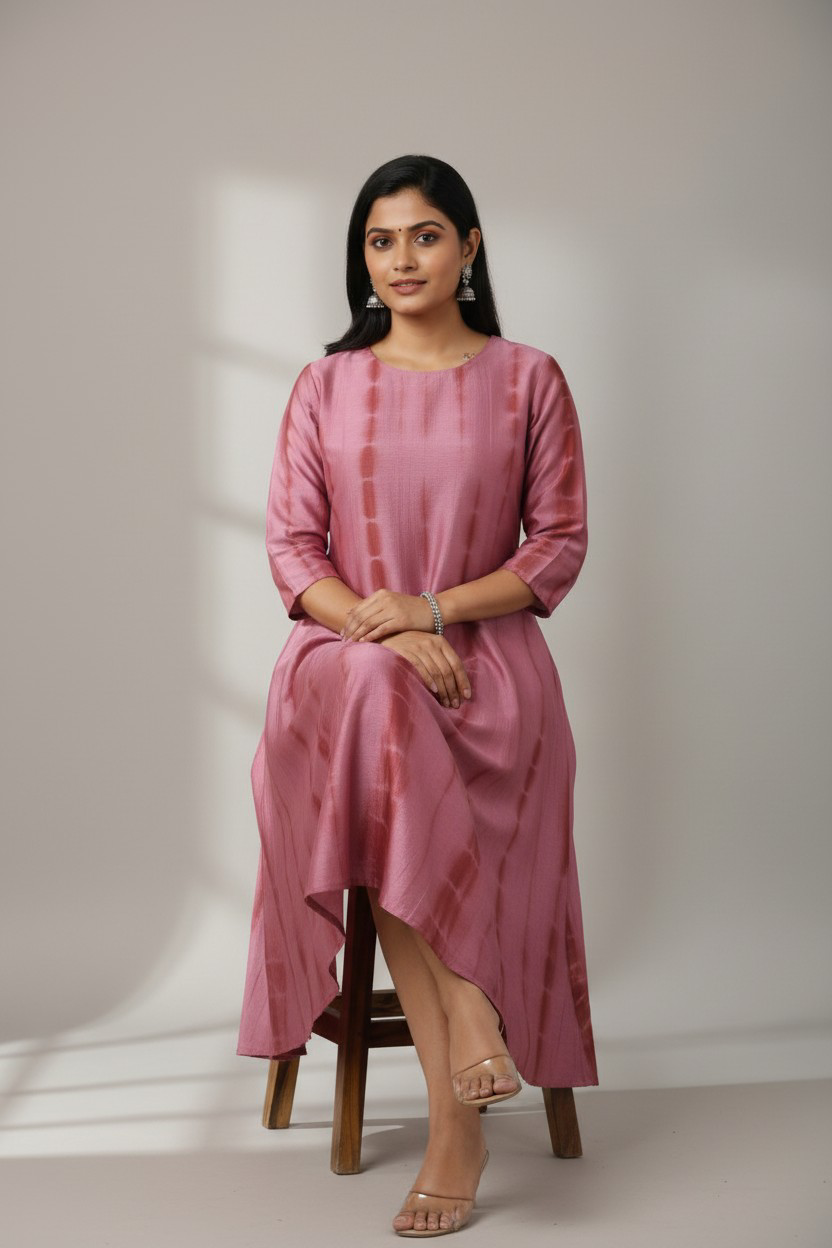Mirror Worked Rayon Kurthi